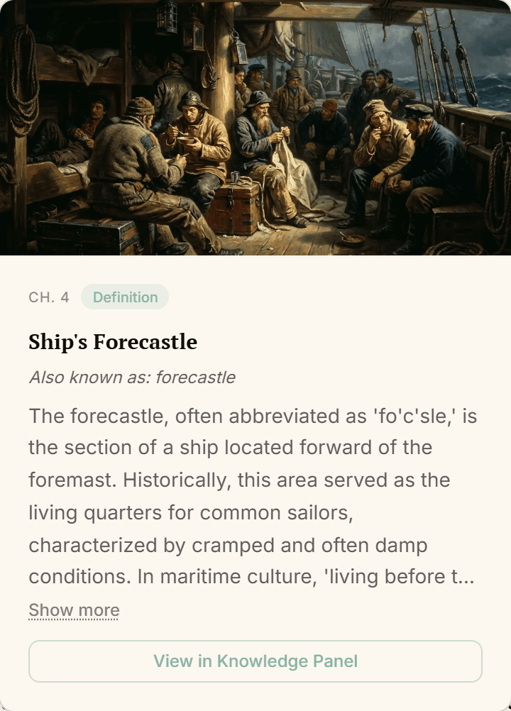 Encyclopedia card for Ship's Forecastle